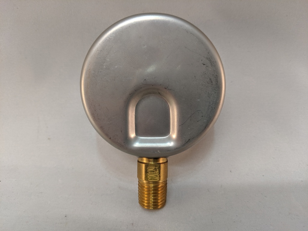 Pressure Gauge, 63mm dial size, 1/4" NPT bottom, 0-60PSI/kPa, Liquid Filled