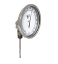 WEKSLER BIMETAL THERMOMETER, 3" DIAL, 0-250F/C, 2.5" STEM, ADJUSTABLE ANGLE, 1/2" NPT THREAD