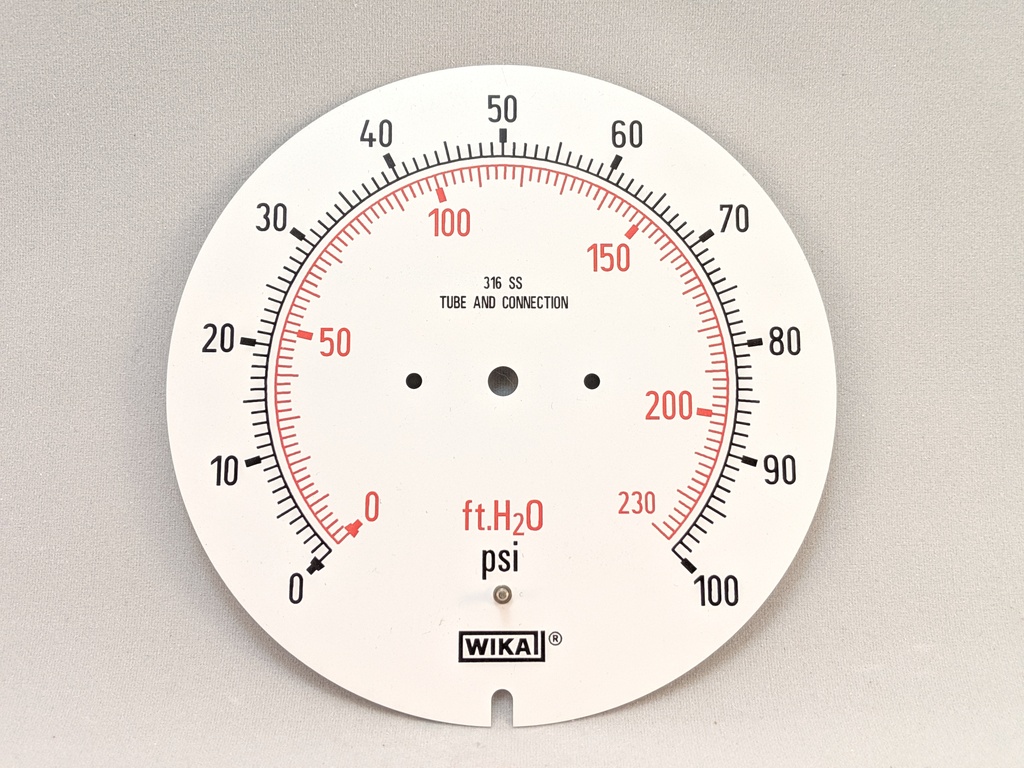Dial Only, 100 PSI and 230 Feet of Water for 23X.34 Gauge