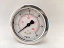VACUUM PRESSURE GAUGE 2.5" LIQD FILLED 1/4"CBM 1.5% ACCURACY 304SS