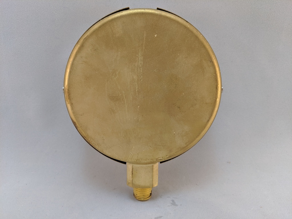 30PSI PRESSURE GAUGE 4"L.F. 1/4"LM 1%ACCRCY BRNZ TUBE W/BRASS CASE