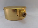100PSI PRESSURE GAUGE 4"L.F. 1/4"LM 1%ACCRCY BRNZ TUBE W/BRASS CASE