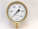5000PSI PRESSURE GAUGE 4"L.F. 1/4"LM 1%ACCRCY BRNZ TUBE W/BRASS CASE