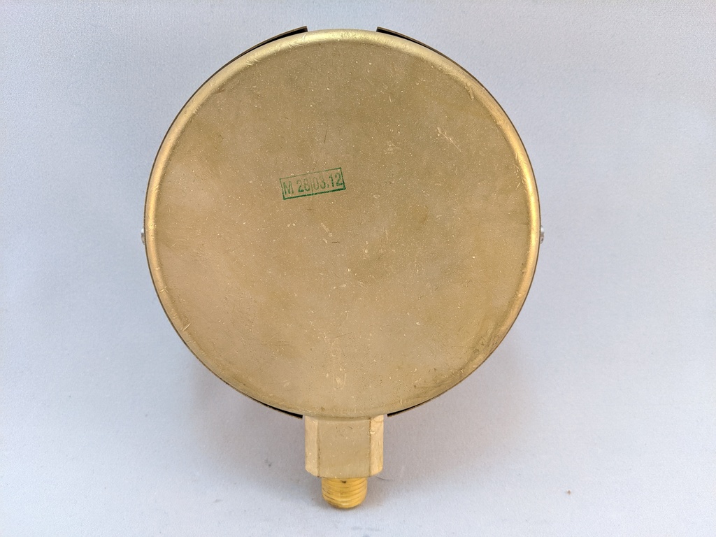 1000PSI PRESSURE GAUGE 4"L.F. 1/4"LM 1%ACCRCY BRNZ TUBE W/BRASS CASE