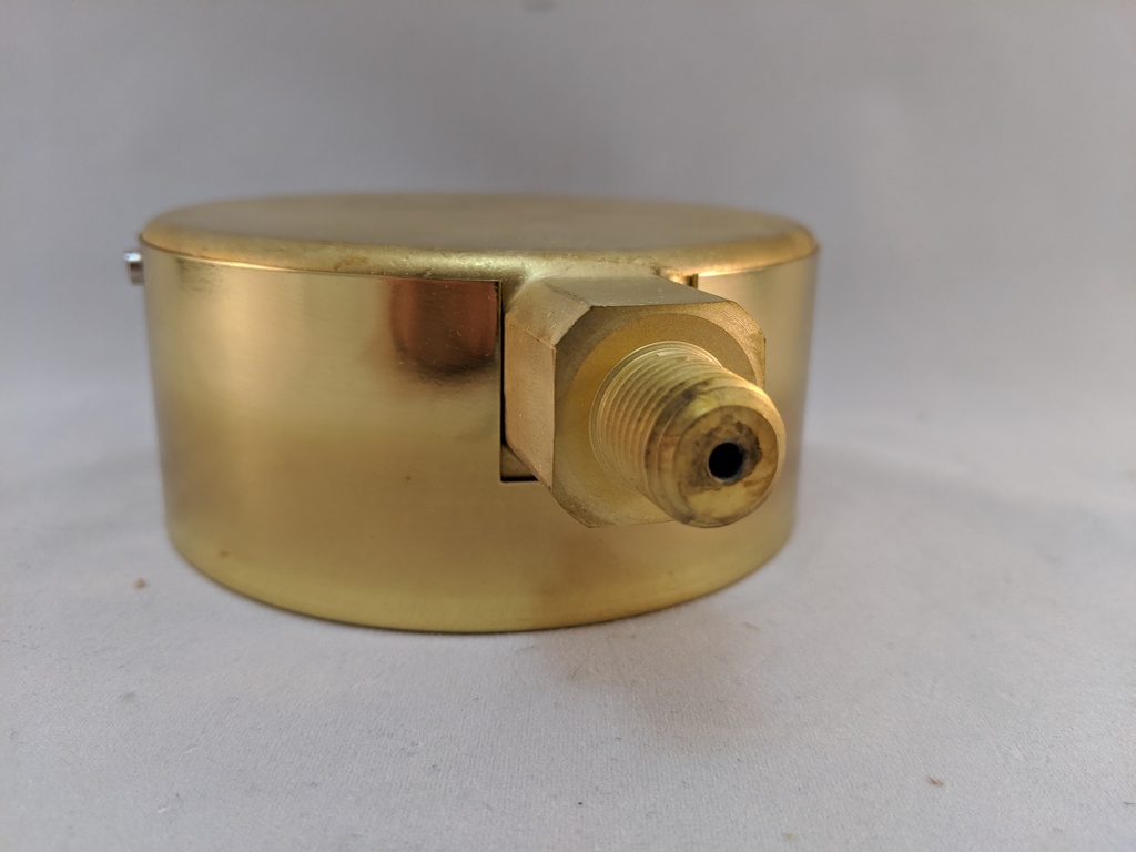 1000PSI PRESSURE GAUGE 4"L.F. 1/4"LM 1%ACCRCY BRNZ TUBE W/BRASS CASE