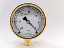 2.5" Brass Case, Copper Alloy Internals, 30 vac, 1/4" NPT Male Bottom Conn, Glycerin Filled