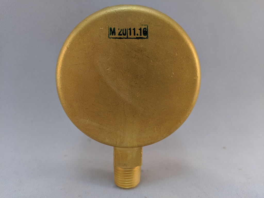 2.5" Brass Case, Copper Alloy Internals, 30 vac, 1/4" NPT Male Bottom Conn, Glycerin Filled