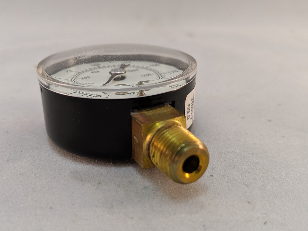 PRESSURE GAUGE 0-200 PSI 1.5" 1/8"BOTTOM CONNECT 2% ACCURACY