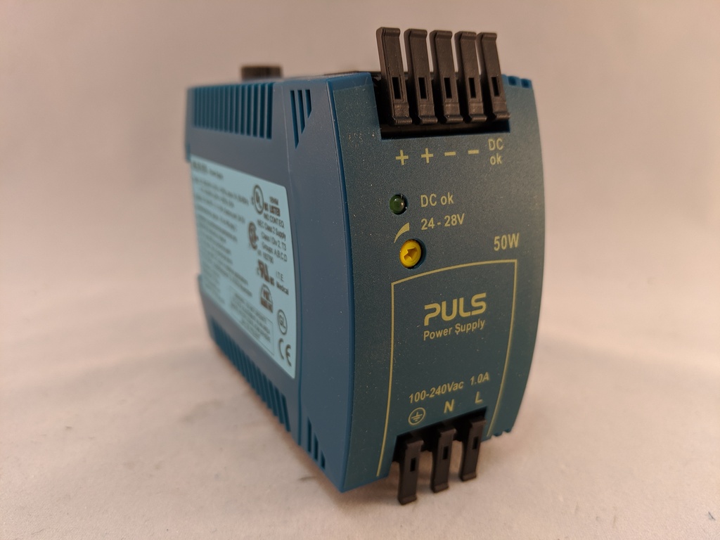 POWER SUPPLY 50 WATT,120/240VAC,SINGLE PHASE 24/28VDC,2.1AMP