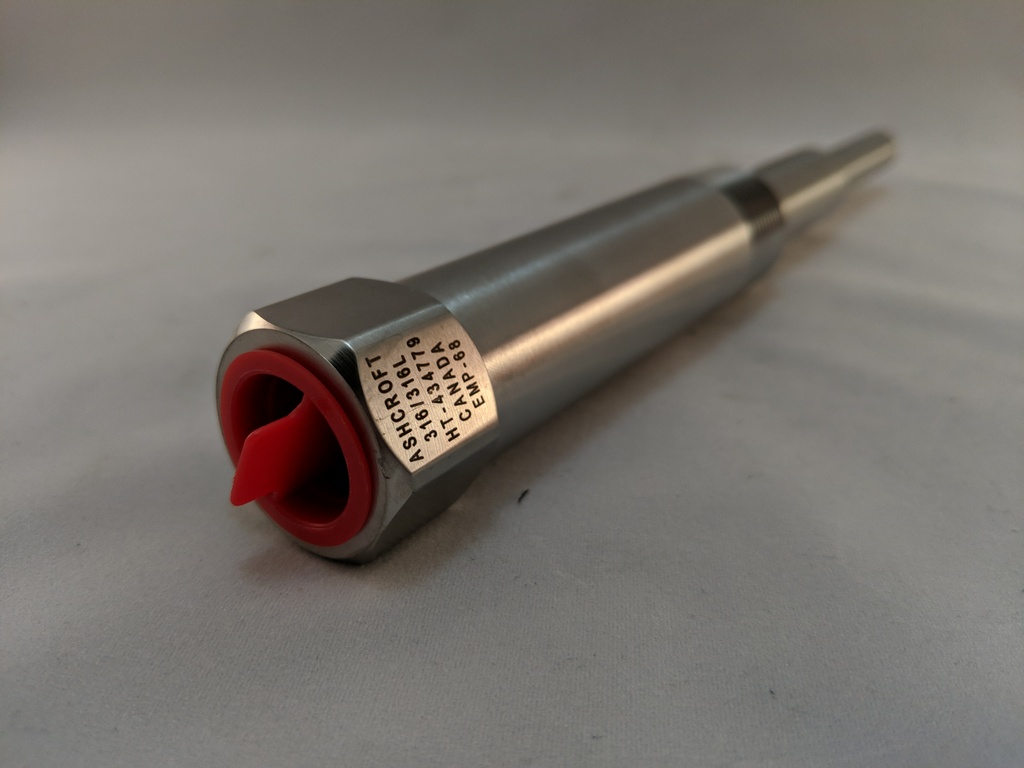 ASHCROFT THERMOWELL 316SS 3/4"X1/2"NPT LAGGING S=9" U=4 1/2" 500L-U41/2-316SS