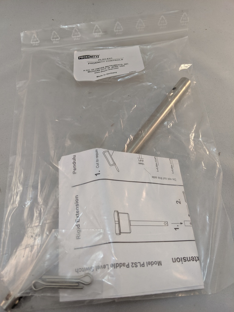 8.5" SHAFT EXTENSION FOR PLS2 PADDLE SWITCH