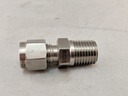 T/C COMPRESSION FITTING, 1/4"TUBE X 1/4"NPT, STAINLESS STEEL COMPRESSION
