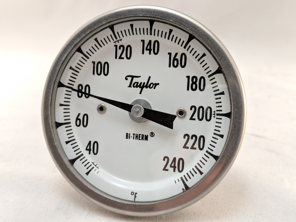 BI-METAL THERM 3"BACK CONNECTED 30/240F 2.5"STEM 1/2"NPT