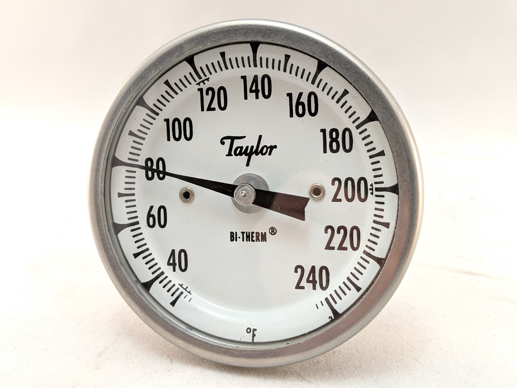BI-METAL THERM 3"BACK CONNECTED 30/240F 4"STEM 1/2"NPT