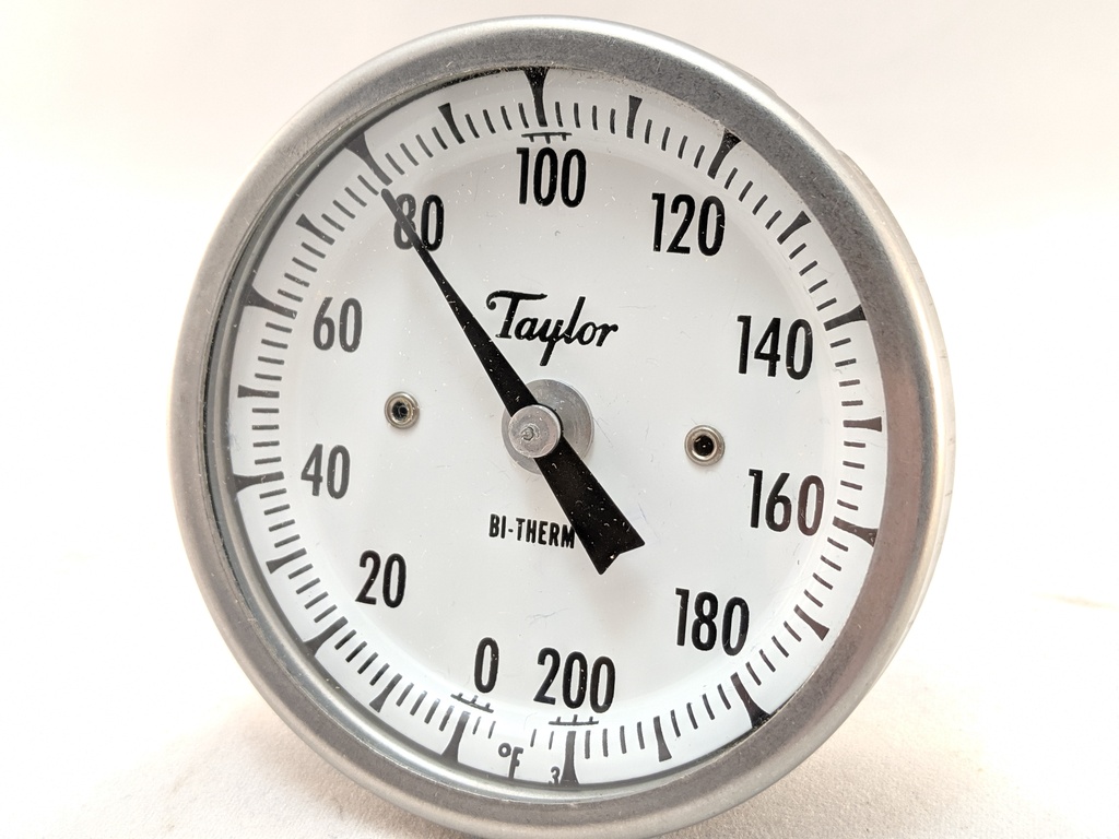 BI-METAL THERM 3"BACK CONNECTED 0/200F 4"STEM 1/2"NPT