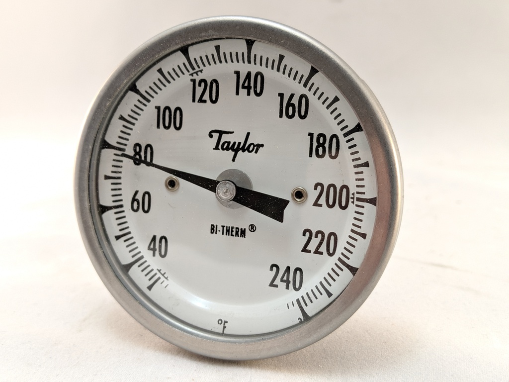 BI-METAL THERM 3"BACK CONNECTED 30/240F 6"STEM 1/2"NPT