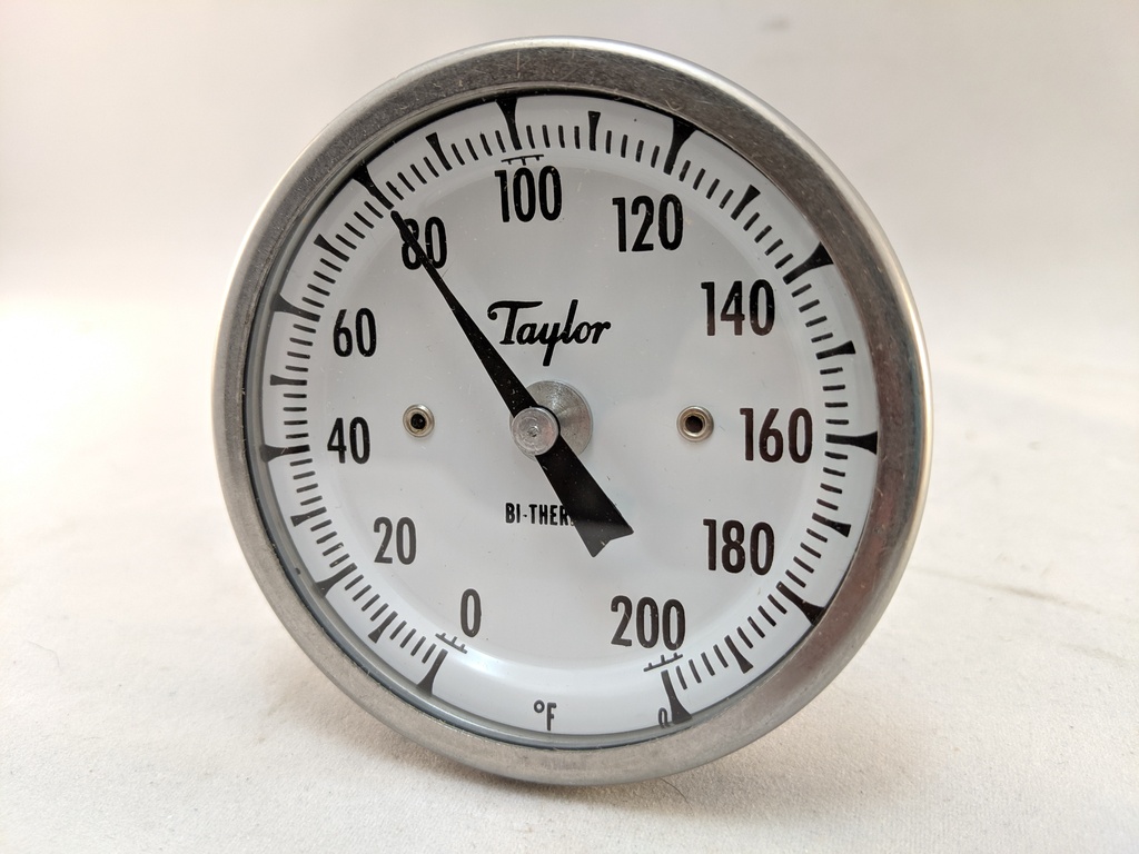 BI-METAL THERM 3"BACK CONNECTED 0/200F 6"STEM 1/2"NPT