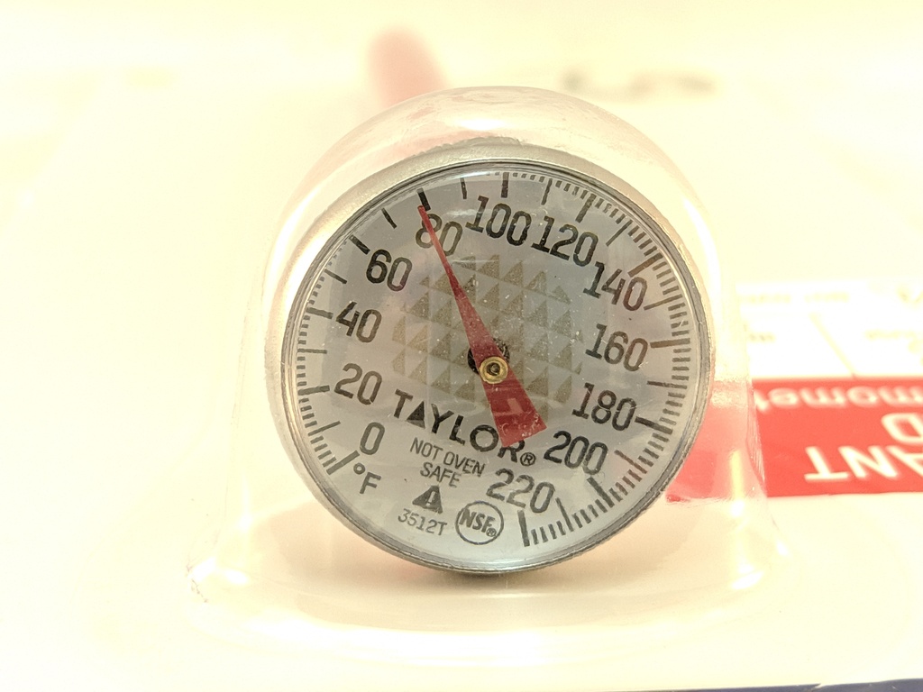 BIMETAL THERMOMETER 1"DIAL 0-220F NSF W/CASE (6 PIECE MIN)