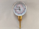 TRIDICATOR GAUGE 0-200PSI/70-320F 1/2"NPT BOTTOM MOUNT