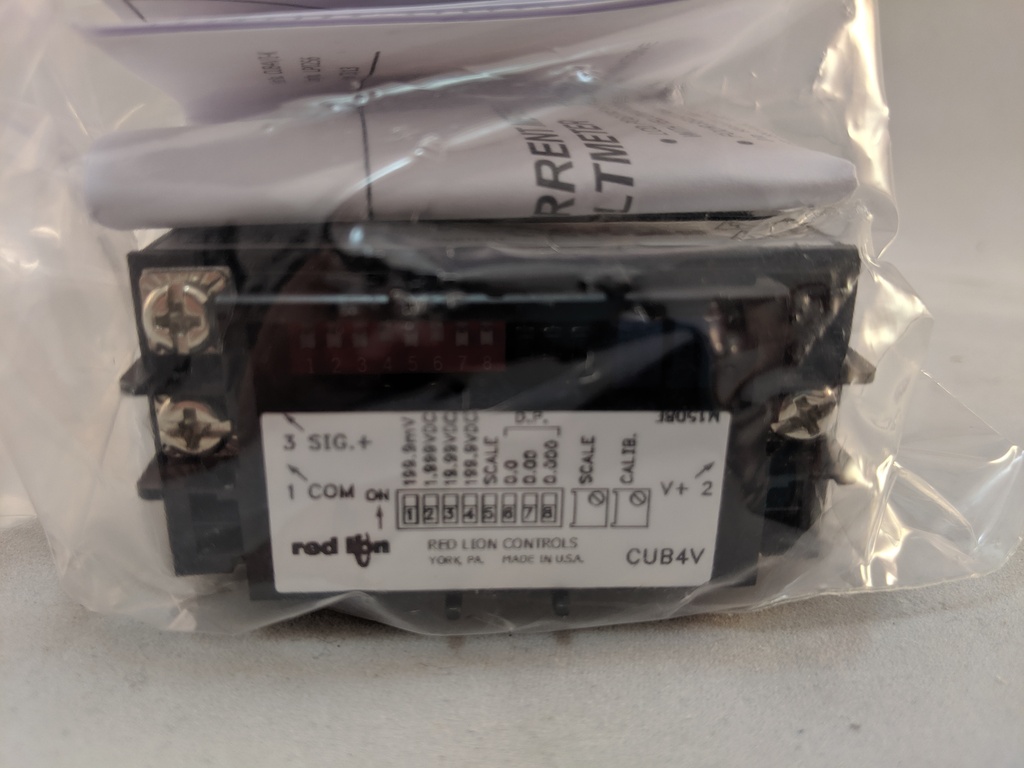 CUB4V020- DC VOLTMETER W/ RED BACKLIGHTING