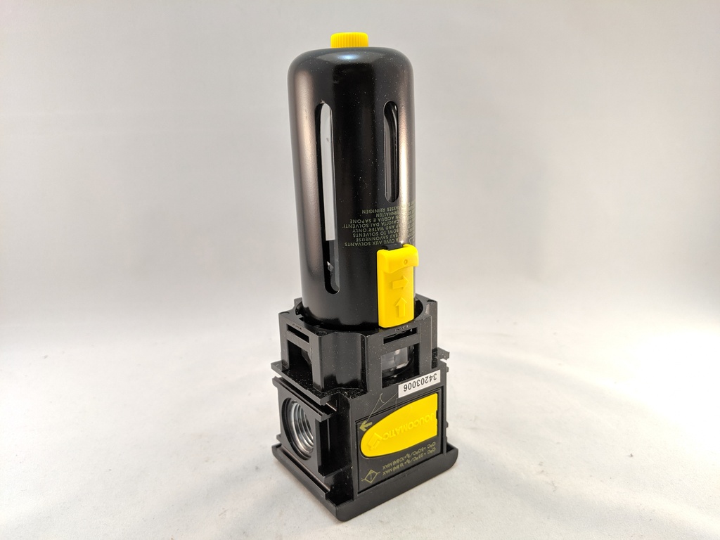 SERIES 112 FILTER, 1/2"NPT, 85 CFM, 25 MIC, SEMI-AUTO DRAIN