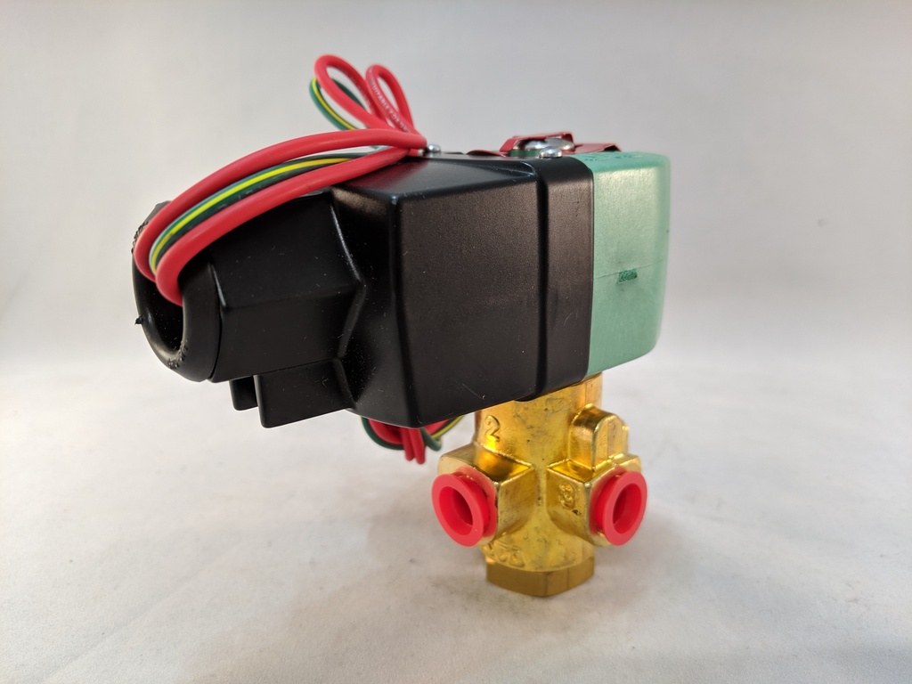 NEXT GEN SOLENOID VALVE 1/4" 3-WAY N.C. BRASS 100-240VAC/DC