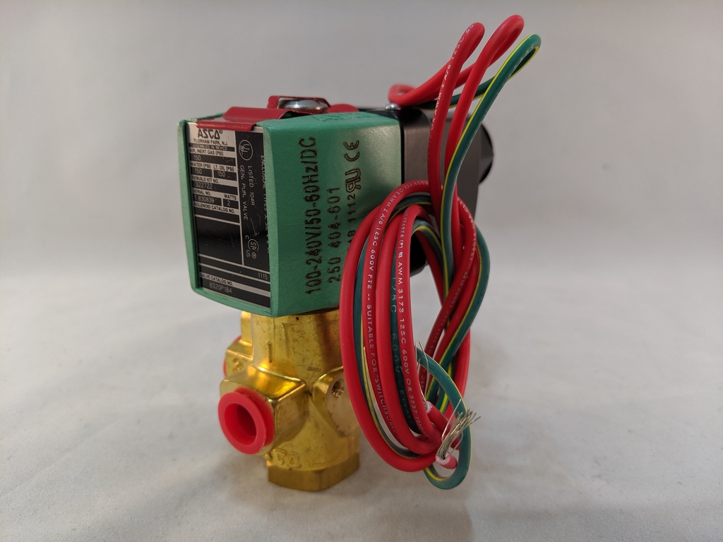 NEXT GEN SOLENOID VALVE 1/4" 3-WAY N.C. BRASS 100-240VAC/DC