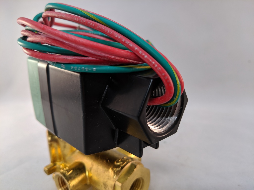 NEXT GEN SOLENOID VALVE 1/4" 4-WAY BRASS 100-240VAC/DC