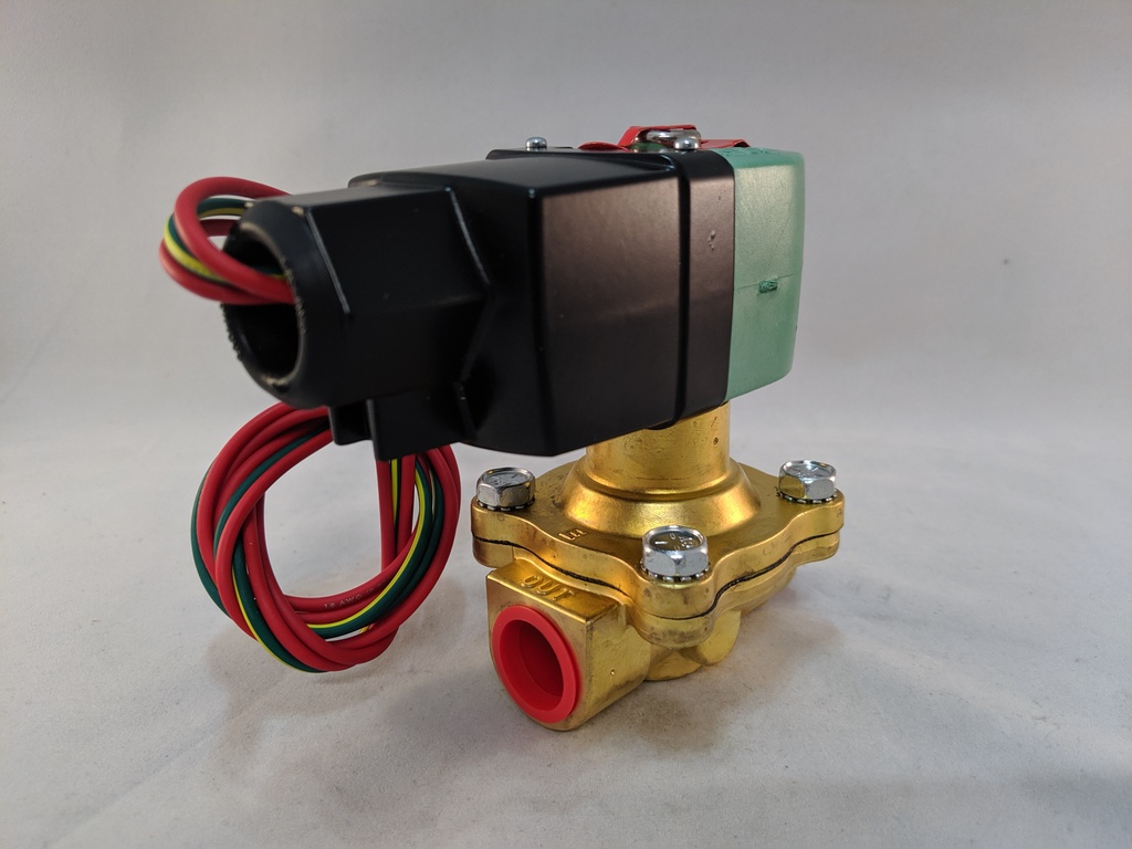 NEXT GEN SOLENOID VALVE 1/2" 2-WAY N.O. BRASS 100-240VAC/DC