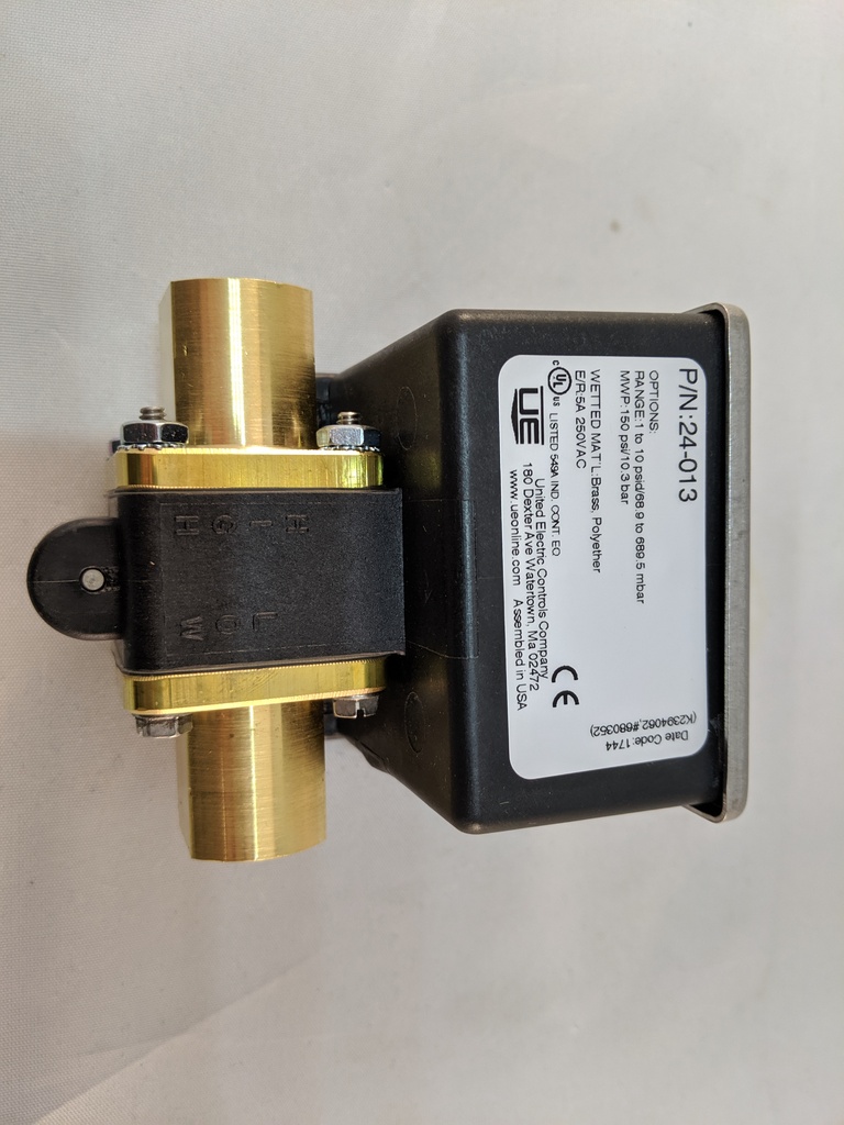 UE DIFF PRESSURE SWITCH 1-10PSID ADJUSTABLE 1/4"FIP BRASS
