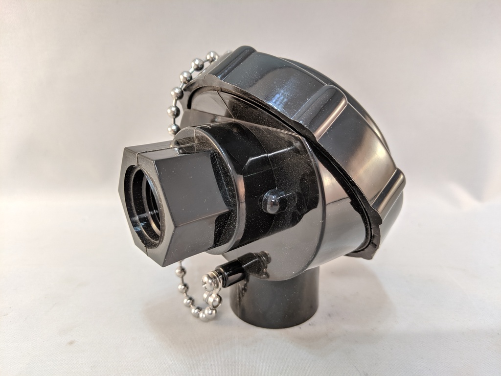 BLACK POLYPROPOLENE WEATHERHEAD (QTY= 5+) PT-30