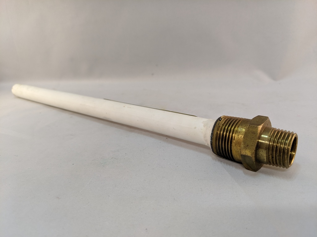 Ceramic(Mullite) Protection Tube, 1/2x3/4" for 8 Gauge K