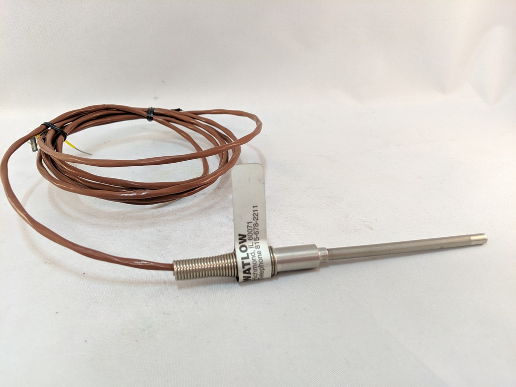 TYPE K T/C, 3/16"DIA, 3" LONG, 6' PFA W/DRAIN SPLIT LEADS FACTORY ERROR, NO COST TO BRANOM