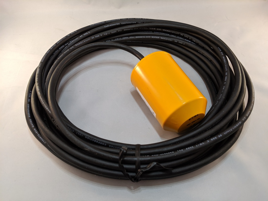 MECHANICAL FLOAT 13AMP,SPST-NORMALLY CLOSED,NARROW ANGLE, 40' CABLE