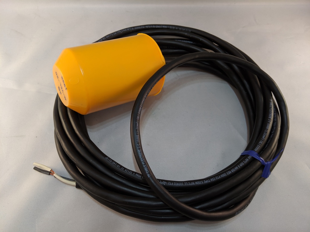 MECHANICAL FLOAT 13AMP,SPST-NORMALLY CLOSED,NARROW ANGLE, 20' CABLE