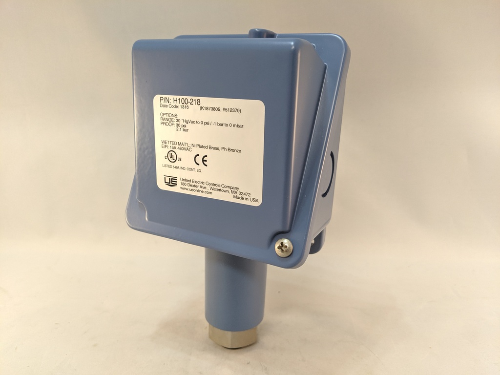 UEC 100 SERIES PRESSURE SWITCH 30"HG VAC 1/4"NPT SPDT