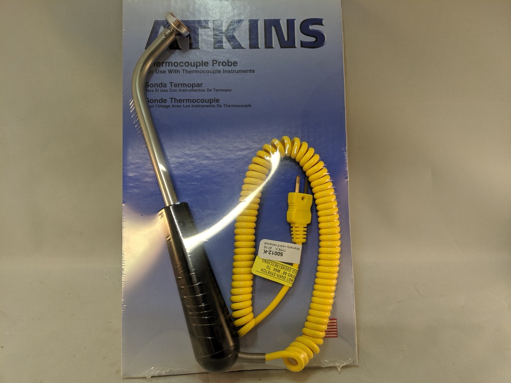 ATKINS TYPE K SURFACE PROBE W/4'COILED LEAD AND MINI-PLUG