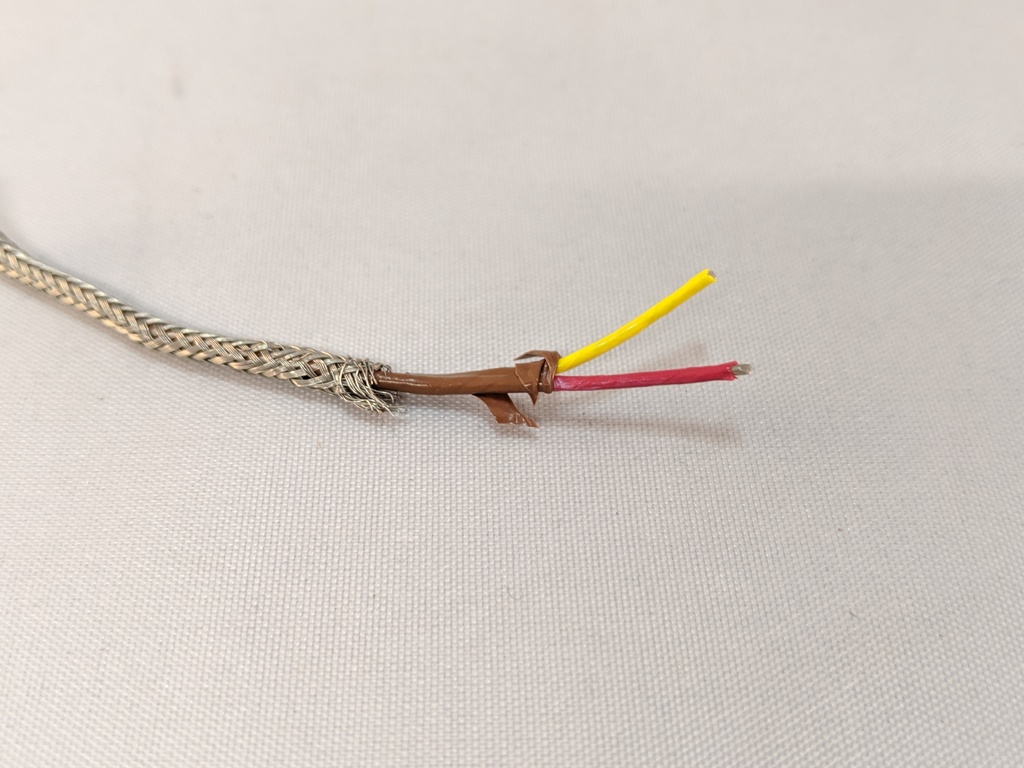 GORDON TYPE K T/C WIRE TFE TAPE TINNED COPPER OVERBRAID 500F K20 1 C 508