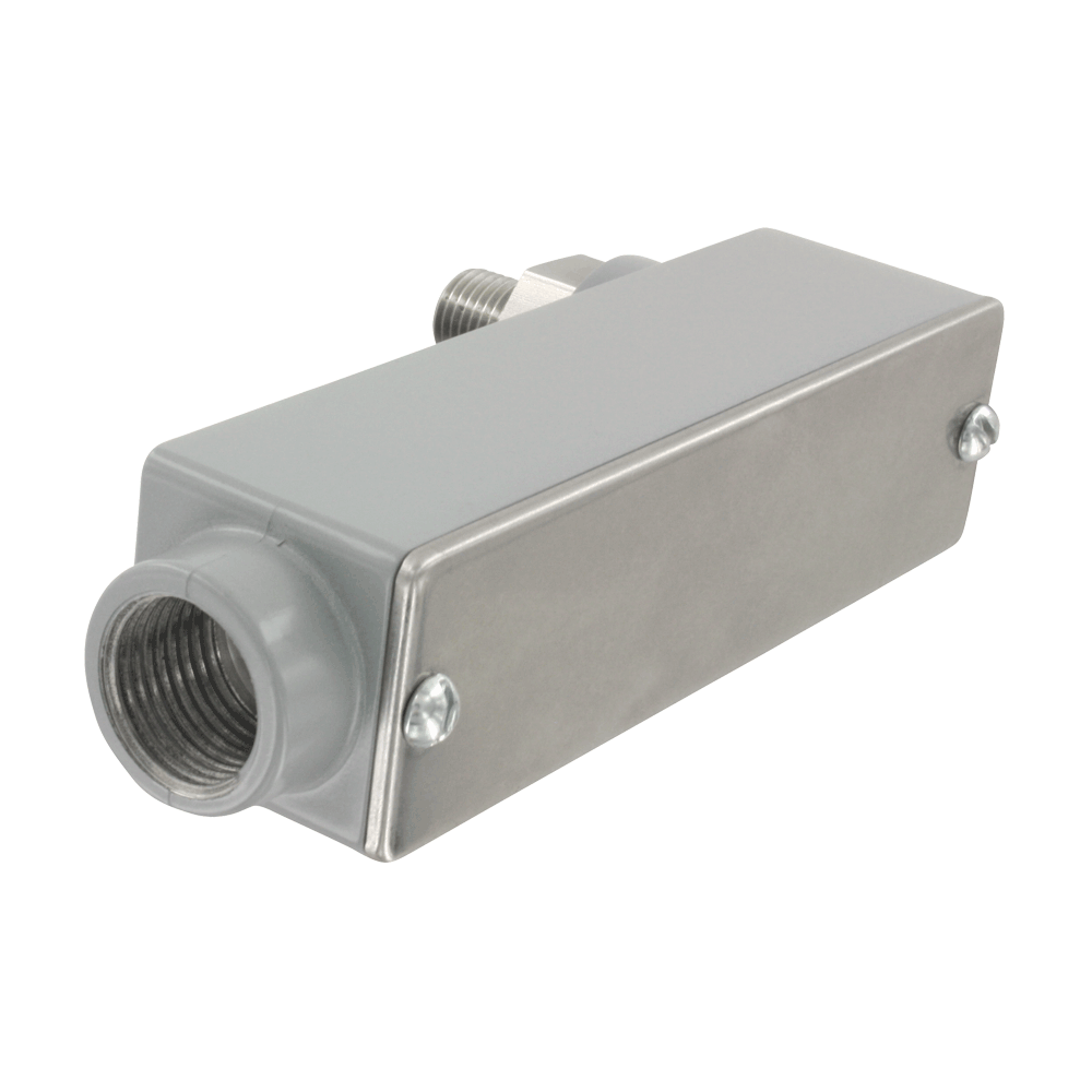 ndustrial pressure transmitter, conduit box housing, 1/4" male NPT, 1/2" female NPT conduit connection, 4-20 mA, range 0-100 psig