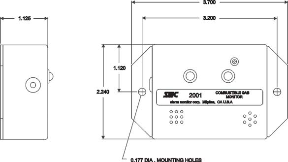 Model 200X Series Gas Sensor Monitor, Combustible Gas