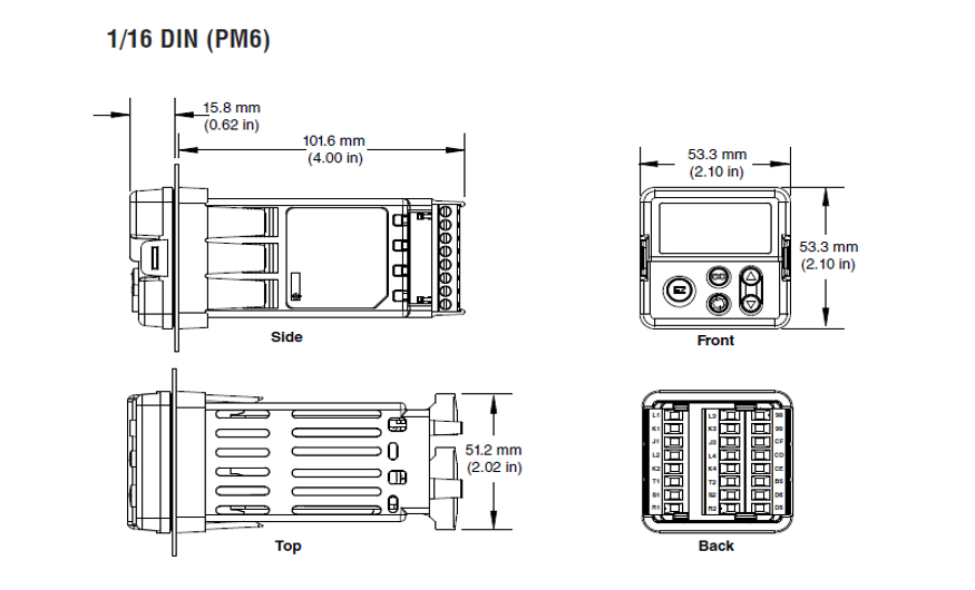 EZ-ZONE PM CONTROLLER, 1/16TH DIN, 100-250VAC