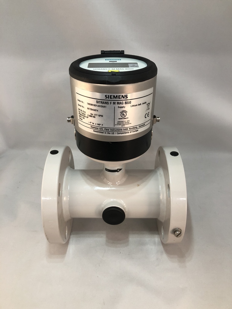 MAG8000 BATTERY POWERED MAGNETIC FLOWMETER 2" INTERNAL BATT SIEMENS, DEMO UNIT, LIGHTLY USED
