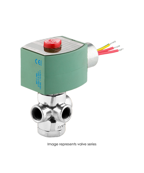 1/8" NPT 3 WAY UNIVERSAL SOLENOID VALVE BRASS BODY 120/60,110/50