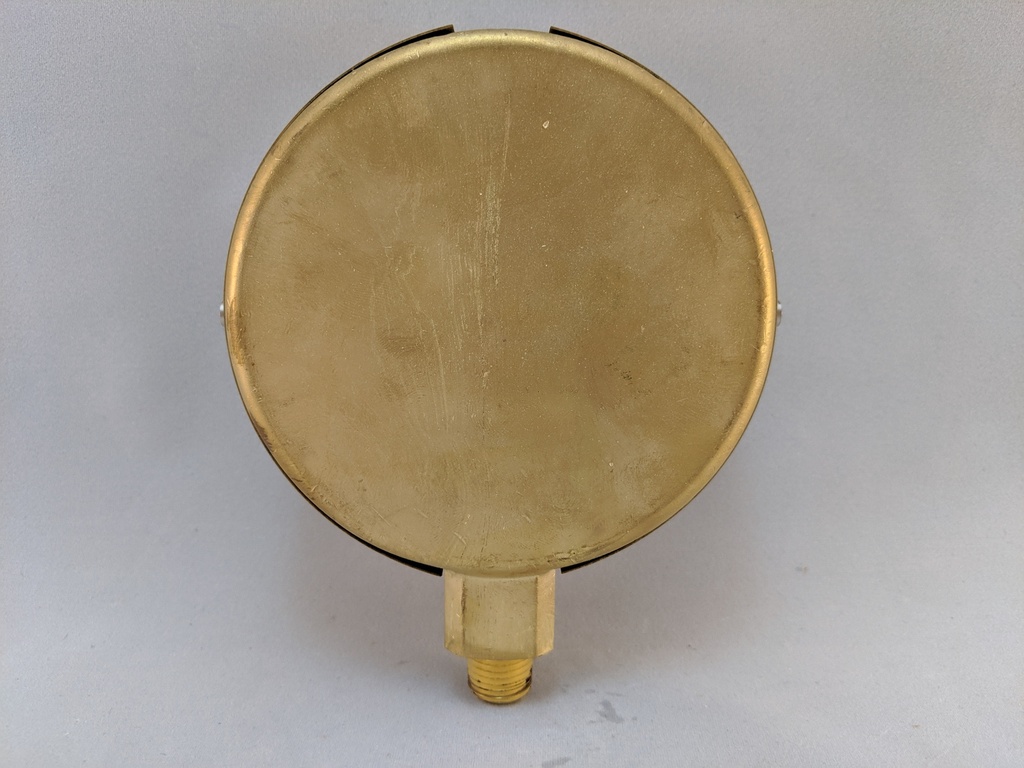 30PSI PRESSURE GAUGE 4"L.F. 1/4"LM 1%ACCRCY BRNZ TUBE W/BRASS CASE