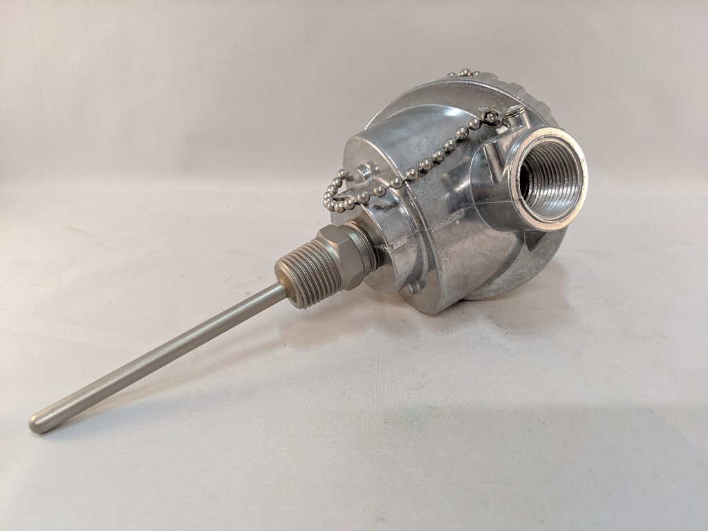 3-WIRE RTD W/CAST ALUM CONNECTION HEAD 3.5"SS SHEATH 1/2"NPT
