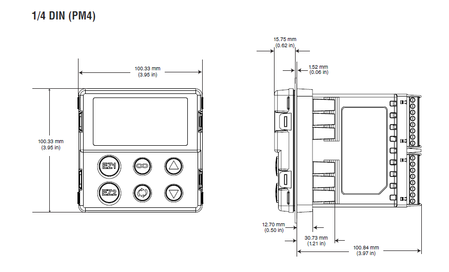 EZ-ZONE PM CONTROLLER, PID, 2 x SSR 0.5A, 2 x SPST-N.O. OUTPUTS