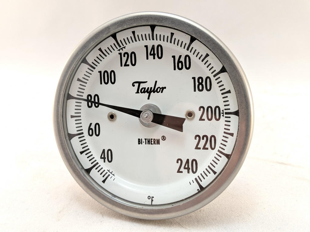 BI-METAL THERM 3"BACK CONNECTED 30/240F 4"STEM 1/2"NPT