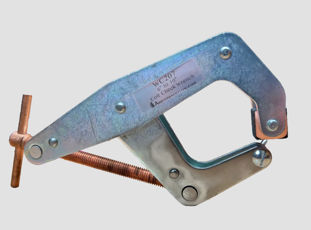 Tool for removing check valve compression disc on Ames and Watts backflow prevention assemblies