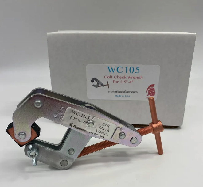 Tool for removing check valve compression disc on Ames and Watts backflow prevention assemblies