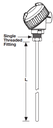 RTD Sensor Style RR Style RTD with Single Fitting